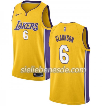Herren NBA Los Angeles Lakers Trikot Jordan Clarkson 6 Nike 2017-18 Gold Swingman